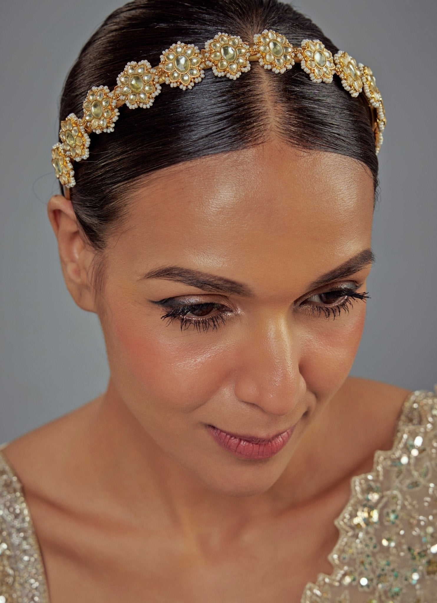 Vivinia by Vidhi Mehra Gold Plated Kundan And Polki Matha PattiFabilicious Fashion