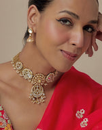 Vivinia by Vidhi Mehra Gold Plated Kundan And Polki Short Necklace SetFabilicious Fashion