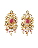 Vivinia by Vidhi Mehra Gold Plated Kundan And Red Stone Choker SetFabilicious Fashion