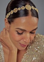 Vivinia by Vidhi Mehra Gold Plated Kundan And Sequin Matha PattiFabilicious Fashion