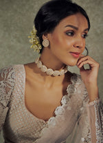 Vivinia by Vidhi Mehra Gold Plated Kundan And White Stone Choker Necklace SetFabilicious Fashion