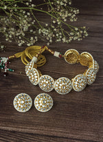 Vivinia by Vidhi Mehra Gold Plated Kundan And White Stone Choker Necklace SetFabilicious Fashion