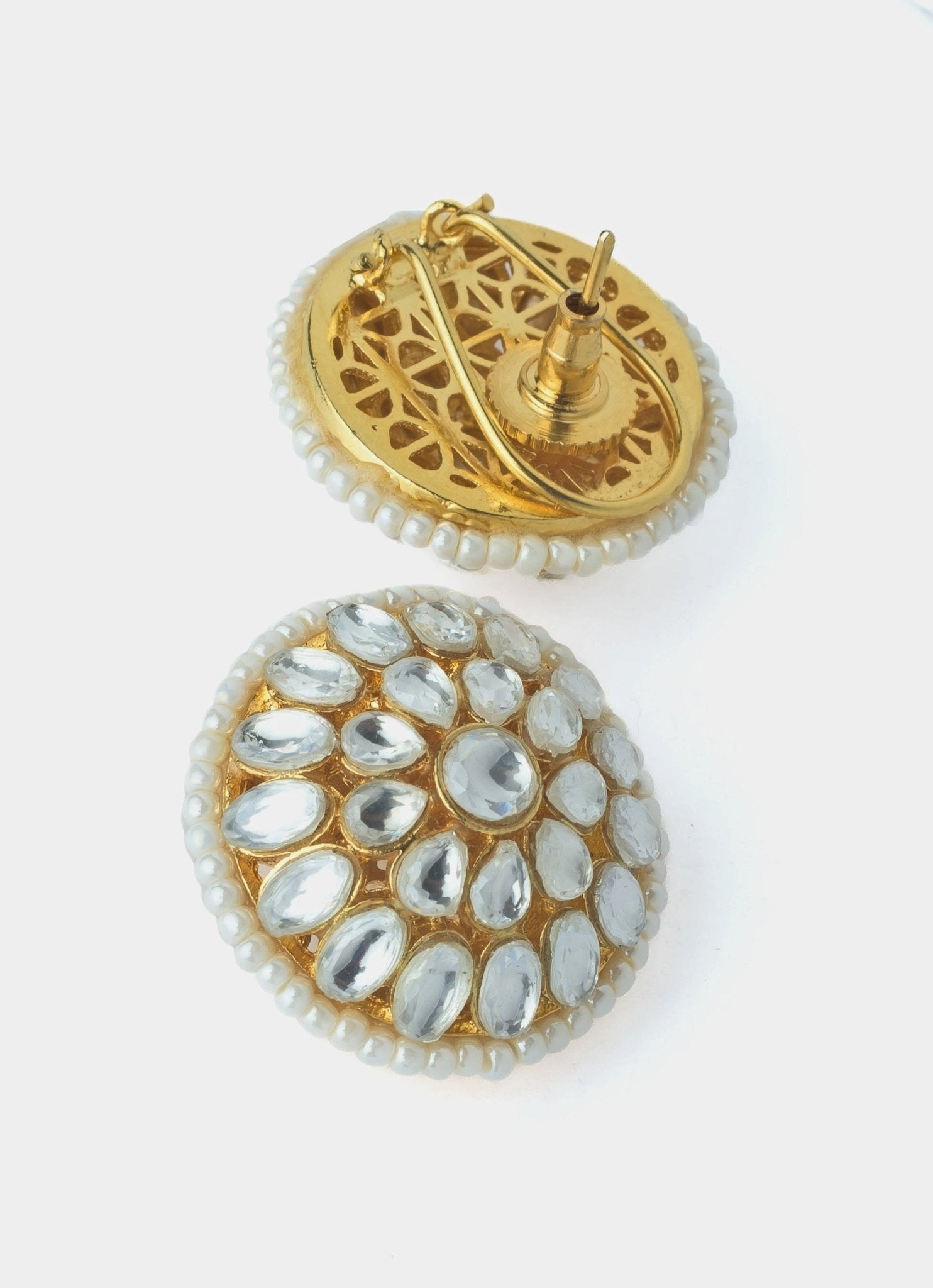 Vivinia by Vidhi Mehra Gold Plated Kundan And White Stone Choker Necklace SetFabilicious Fashion