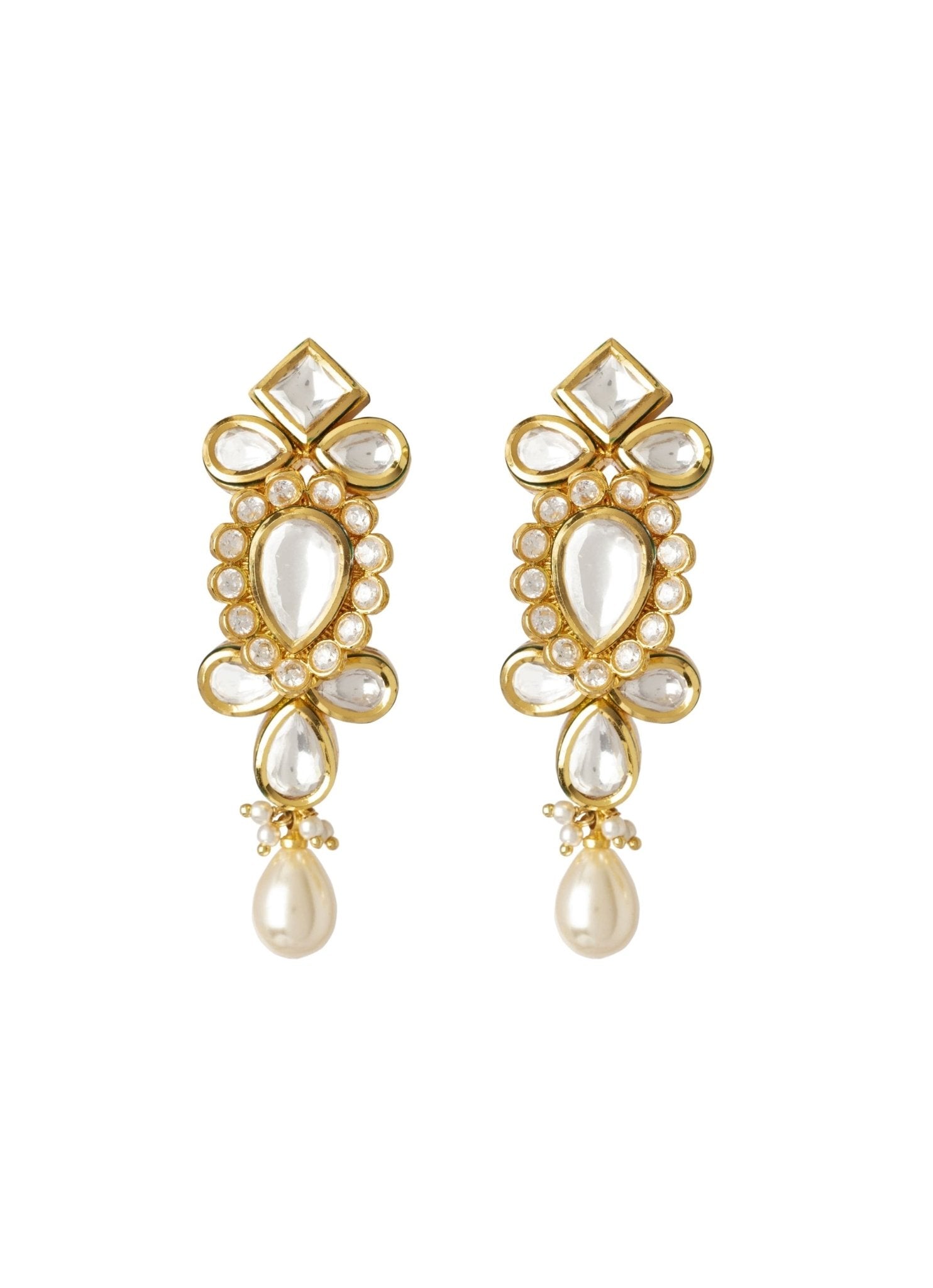 Vivinia by Vidhi Mehra Gold Plated Kundan Necklace Set With Pearl DropFabilicious Fashion