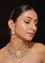 Vivinia by Vidhi Mehra Gold Plated Kundan Necklace Set With Pearl DropFabilicious Fashion