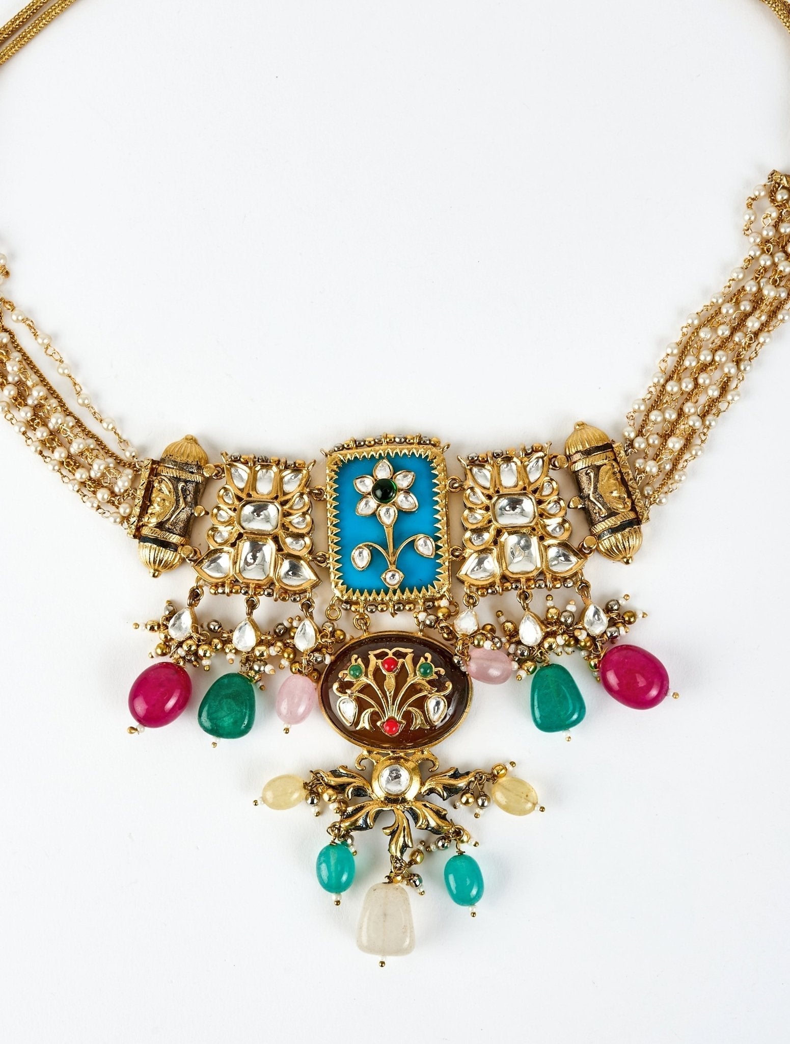 Vivinia by Vidhi Mehra Gold Plated Multi Kundan Choker Necklace SetFabilicious Fashion