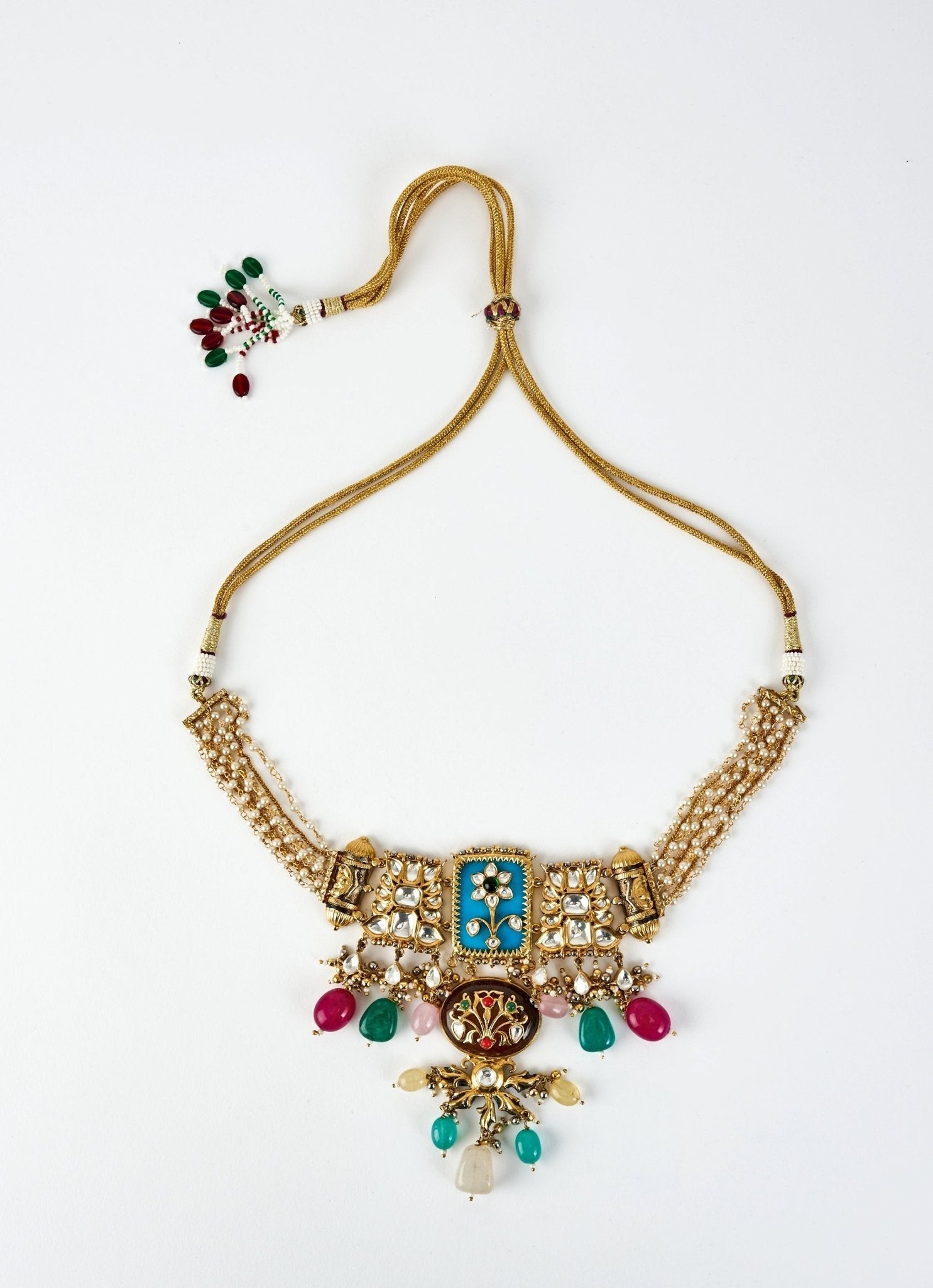 Vivinia by Vidhi Mehra Gold Plated Multi Kundan Choker Necklace SetFabilicious Fashion