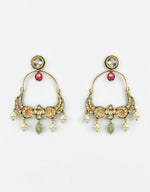 Vivinia by Vidhi Mehra Gold Plated Multi Kundan Danglers EarringsFabilicious Fashion