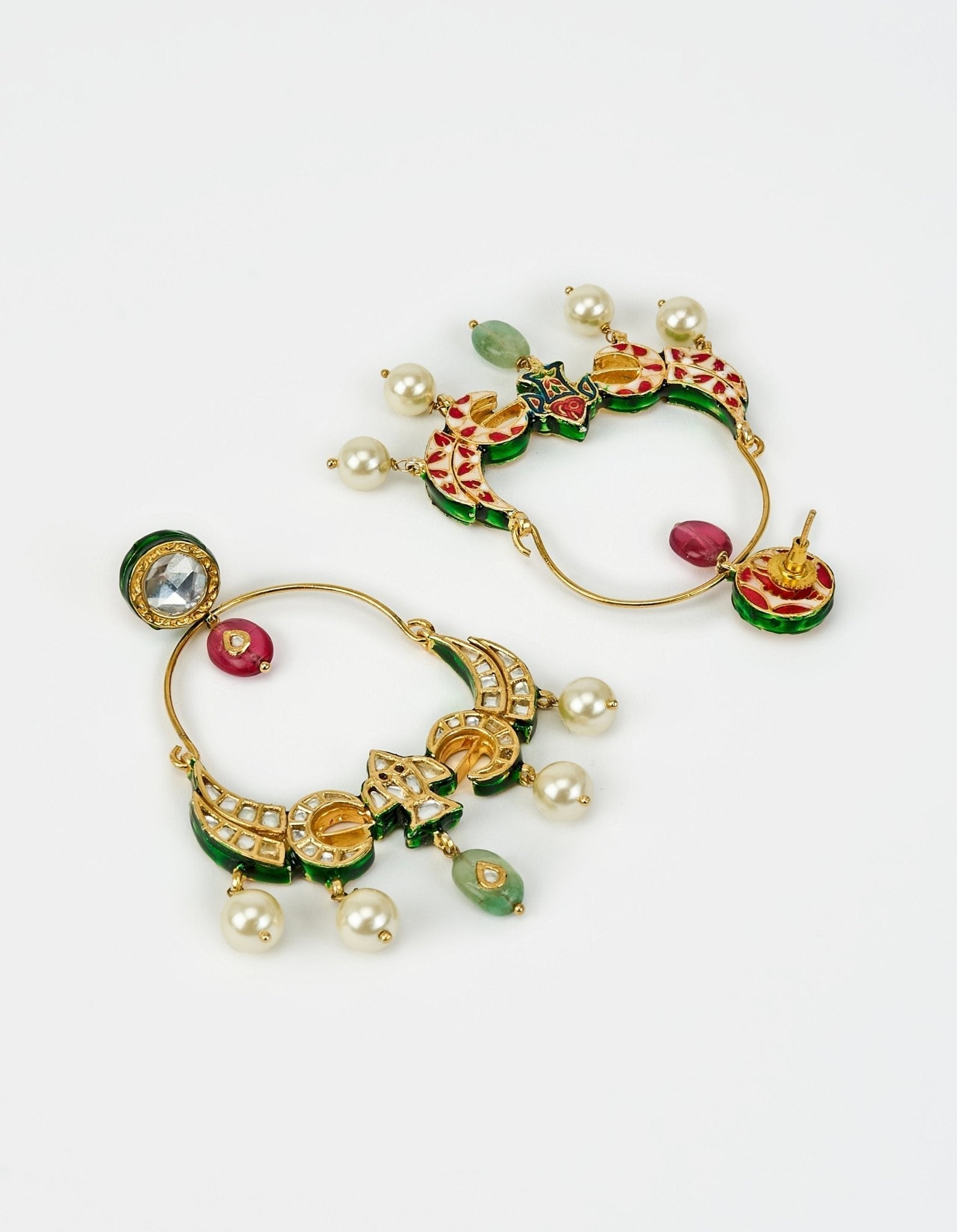Vivinia by Vidhi Mehra Gold Plated Multi Kundan Danglers EarringsFabilicious Fashion