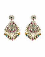 Vivinia by Vidhi Mehra Gold Plated Multi Kundan Danglers EarringsFabilicious Fashion