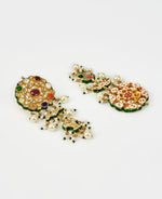 Vivinia by Vidhi Mehra Gold Plated Multi Stone Kundan Drop EarringsFabilicious Fashion