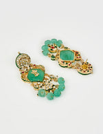 Vivinia by Vidhi Mehra Gold Plated Pastel Stone And Kundan EarringsFabilicious Fashion