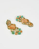 Vivinia by Vidhi Mehra Gold Plated Pastel Stone Pearl And Kundan EarringsFabilicious Fashion