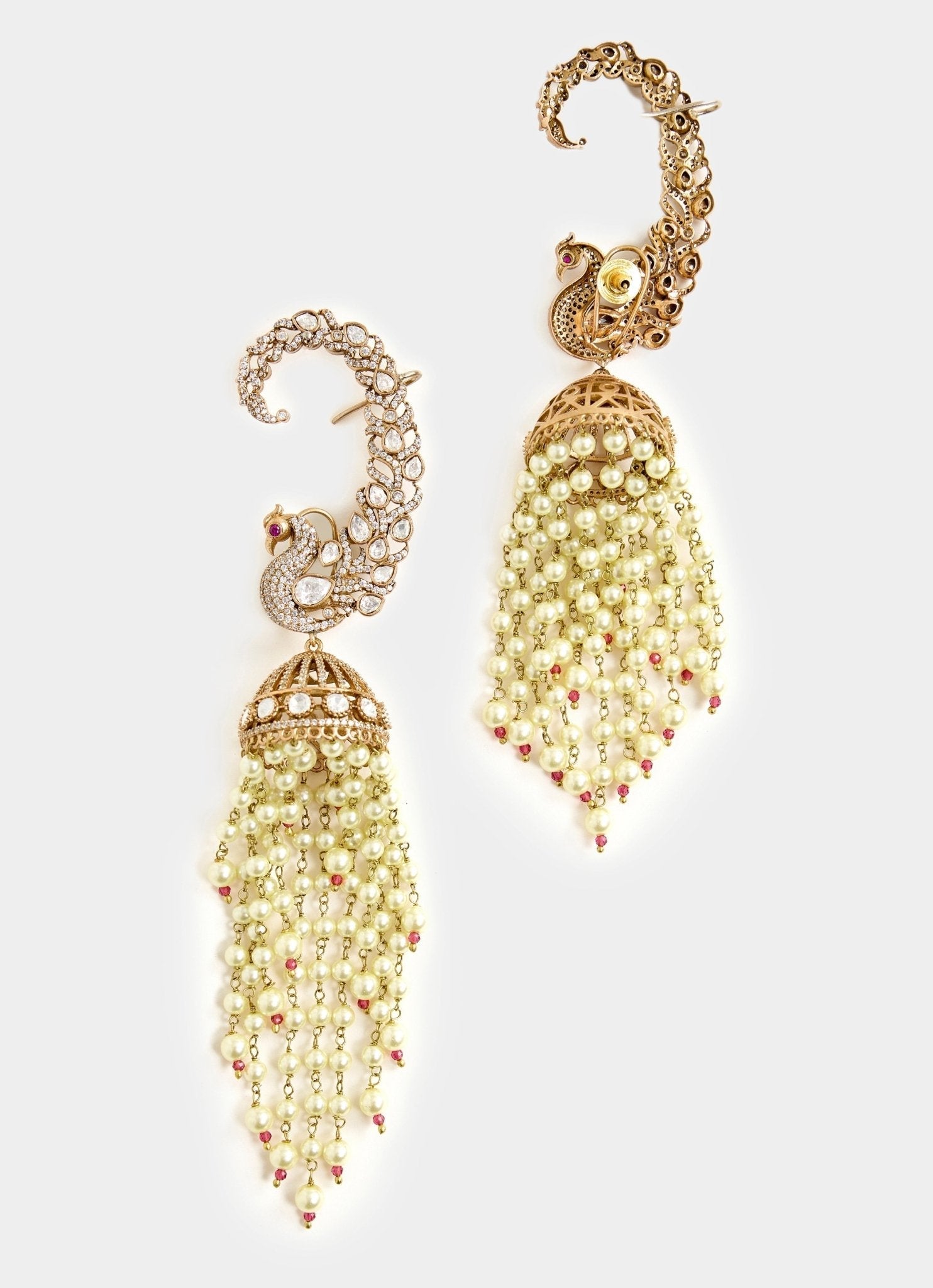 Vivinia by Vidhi Mehra Gold Plated Pearl Drop Chandelier EarringsFabilicious Fashion