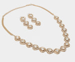 Vivinia by Vidhi Mehra Gold Plated White Diamond Short Necklace SetFabilicious Fashion