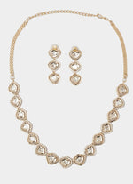 Vivinia by Vidhi Mehra Gold Plated White Diamond Short Necklace SetFabilicious Fashion