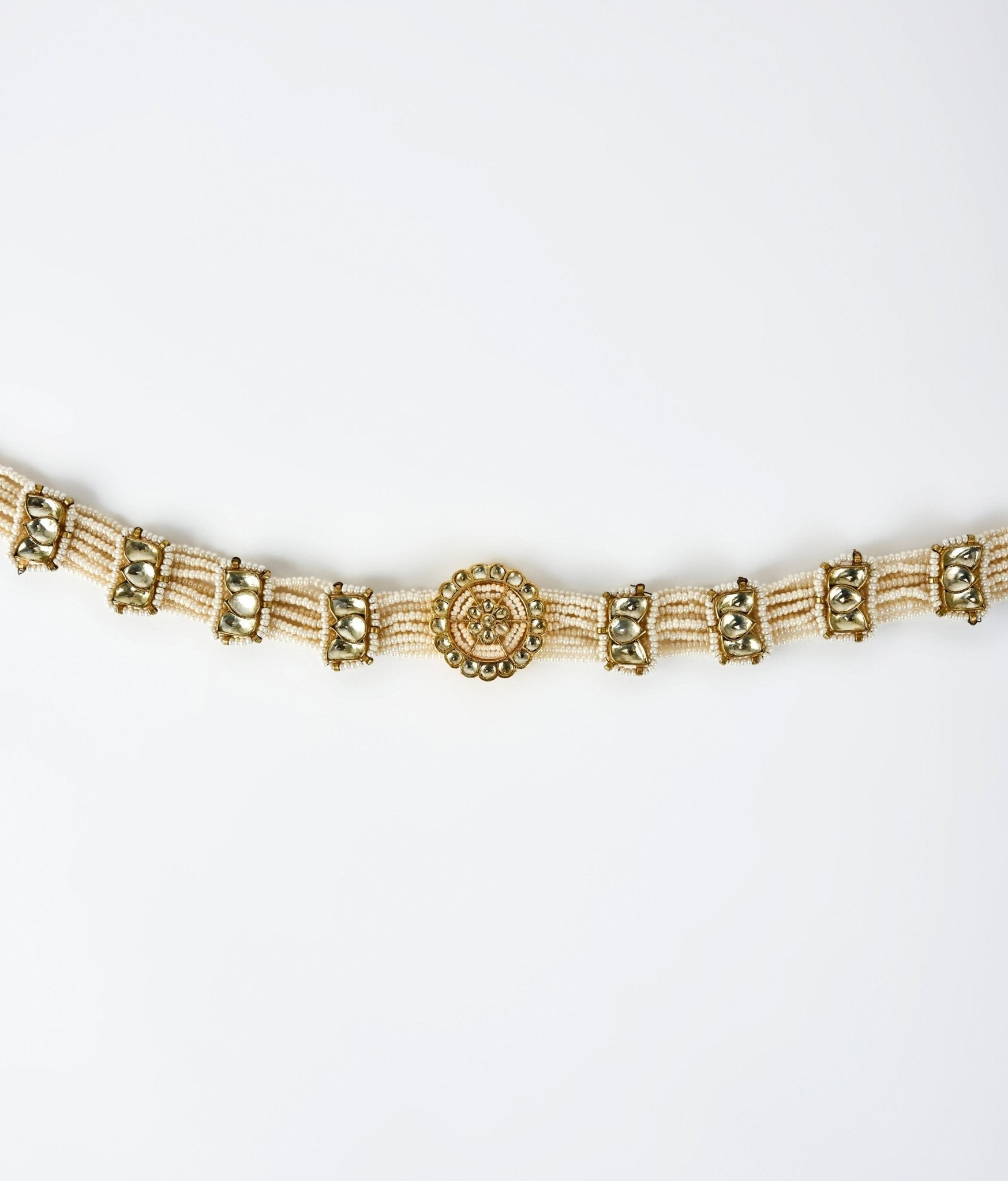 Vivinia by Vidhi Mehra Gold Plated White Kundan And Polki Matha PattiFabilicious Fashion