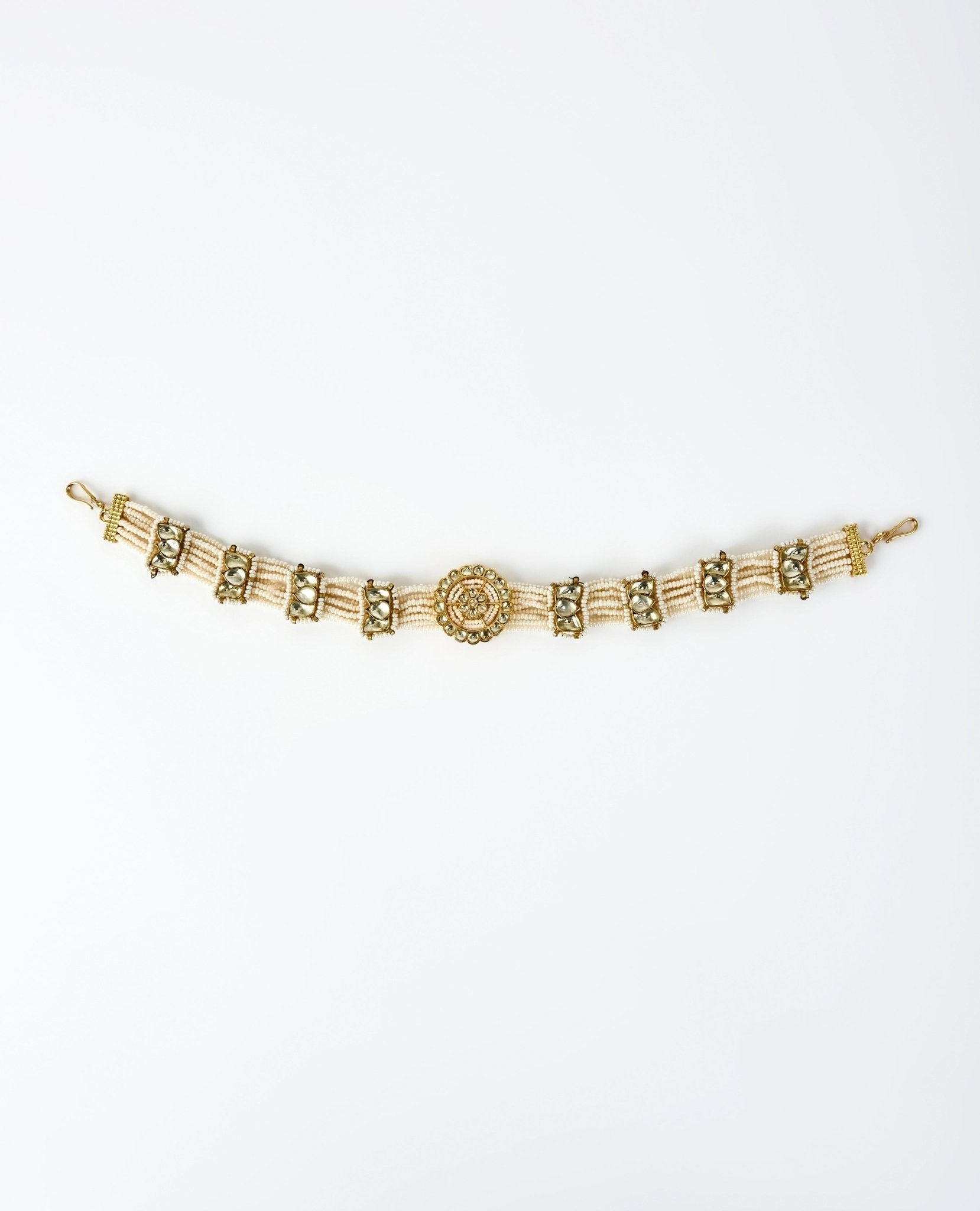 Vivinia by Vidhi Mehra Gold Plated White Kundan And Polki Matha PattiFabilicious Fashion