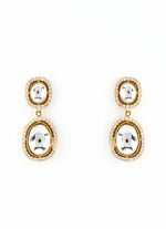 Vivinia by Vidhi Mehra Gold Plated White Kundan Danglers EarringsFabilicious Fashion