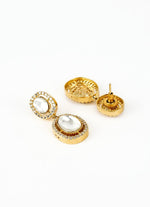 Vivinia by Vidhi Mehra Gold Plated White Kundan Danglers EarringsFabilicious Fashion