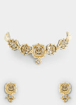 Vivinia by Vidhi Mehra Gold Tone Choker Necklace SetFabilicious Fashion