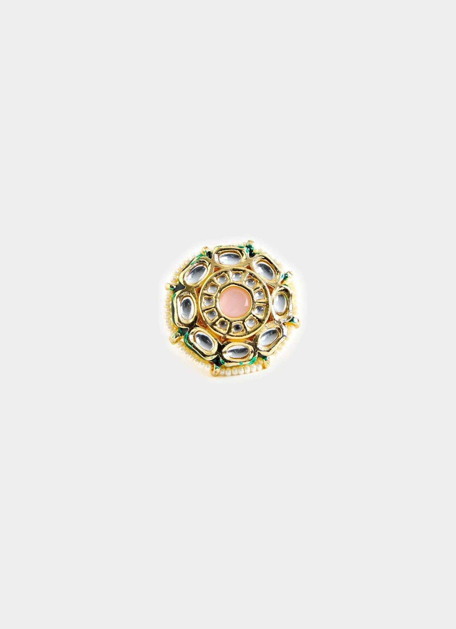 Vivinia by Vidhi Mehra Gold Tone Oversized Statement RingFabilicious Fashion