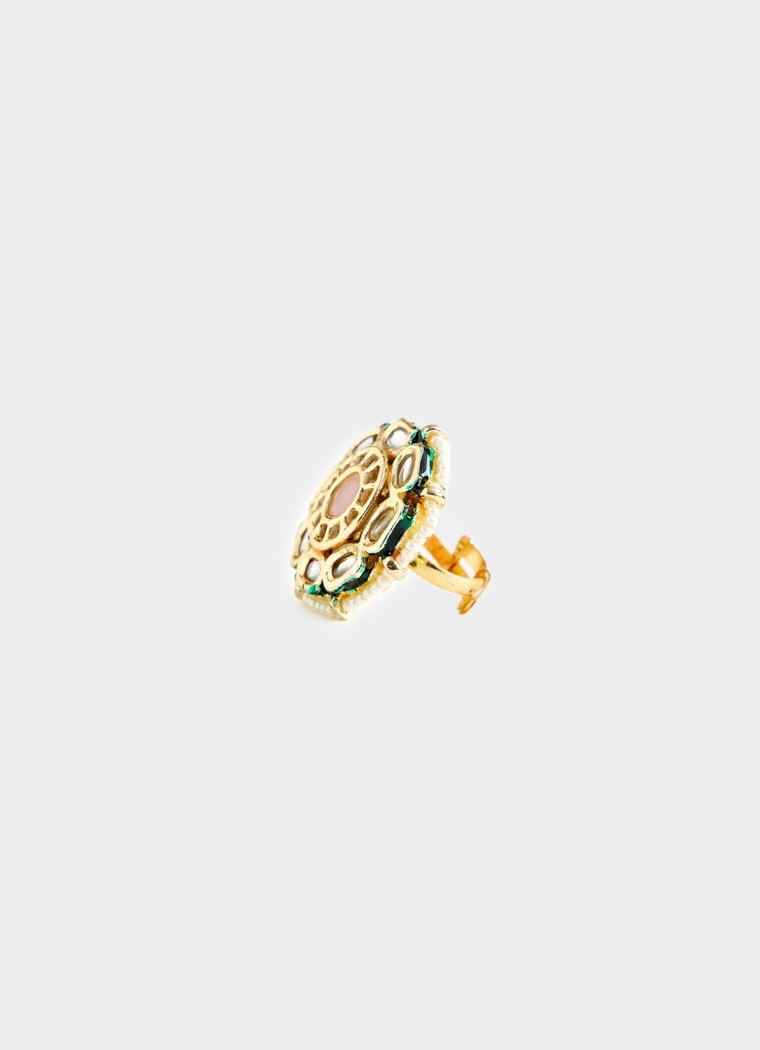 Vivinia by Vidhi Mehra Gold Tone Oversized Statement RingFabilicious Fashion