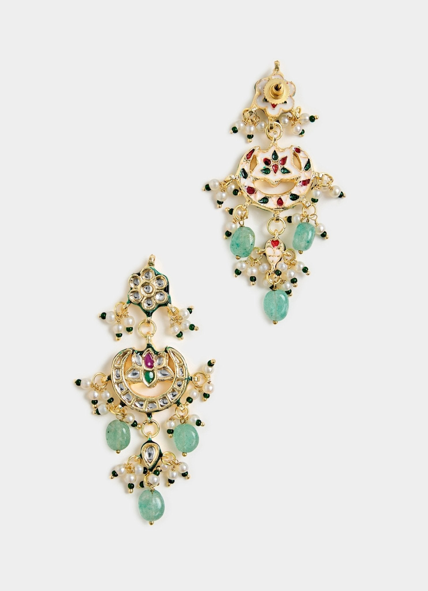 Vivinia by Vidhi Mehra Green Beaded Kundan Choker Necklace SetFabilicious Fashion