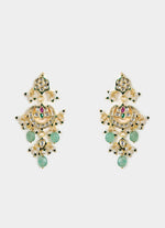 Vivinia by Vidhi Mehra Green Beaded Kundan Choker Necklace SetFabilicious Fashion