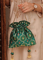 Amyra Green Jamal Silk PotliShop Jashn