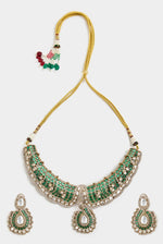 Vivinia by Vidhi Mehra Green Kundan Choker Set With EarringsFabilicious Fashion