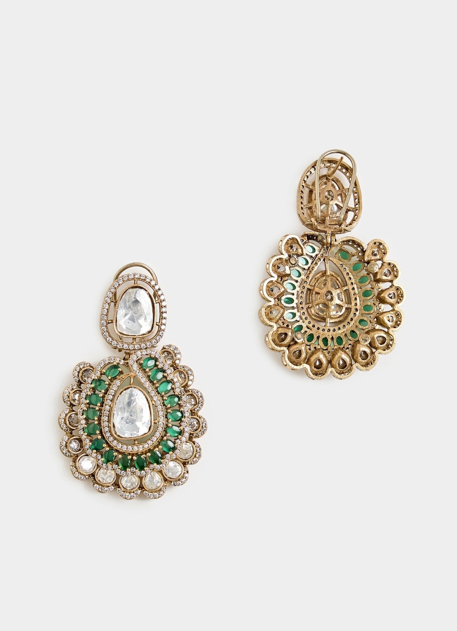 Vivinia by Vidhi Mehra Green Kundan Choker Set With EarringsFabilicious Fashion