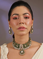 Vivinia by Vidhi Mehra Green Kundan Choker Set With EarringsFabilicious Fashion