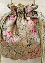 Amyra Grey Brocade Silk PotliShop Jashn