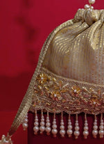 Amyra Grey Silk Organza PotliShop Jashn