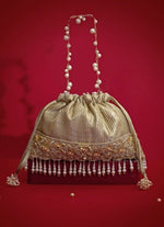 Amyra Grey Silk Organza PotliShop Jashn