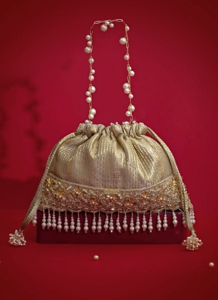 Amyra Grey Silk Organza PotliShop Jashn