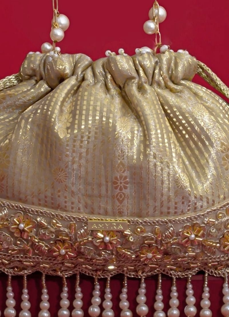 Amyra Grey Silk Organza PotliShop Jashn