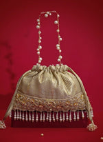 Amyra Grey Silk Organza PotliShop Jashn