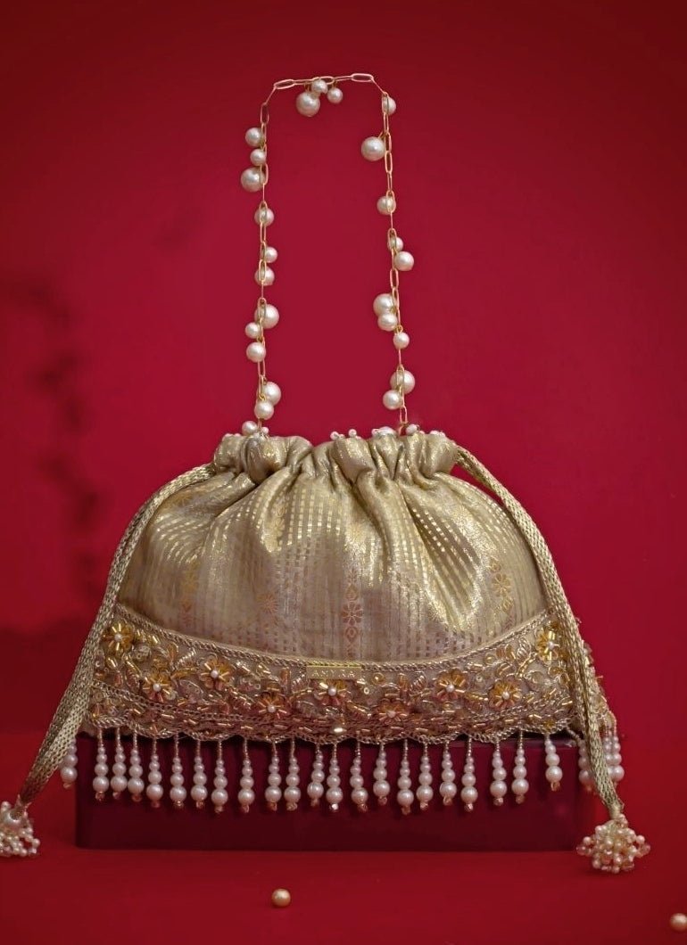 Amyra Grey Silk Organza PotliShop Jashn