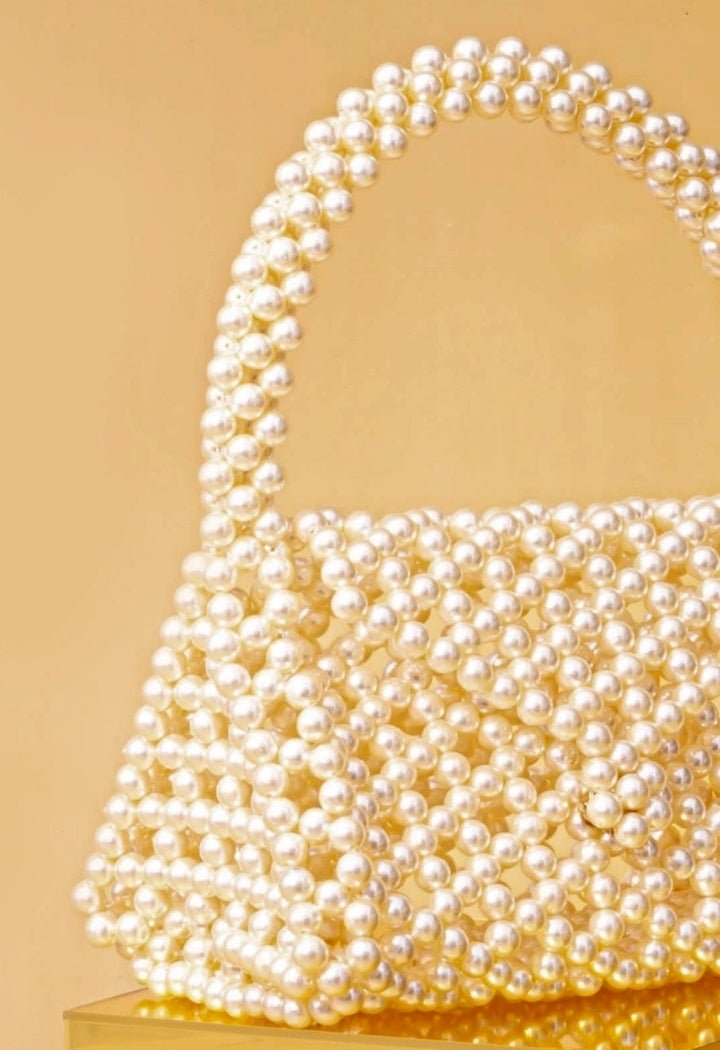 Ivory Embellished Pearl Bag