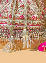 Amyra Ivory Embroidered Georgette PotliShop Jashn