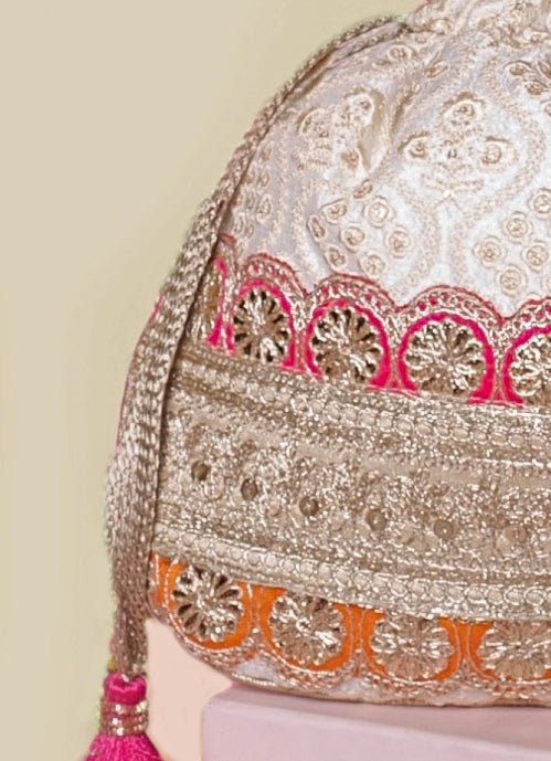 Ivory Embroidered Potli