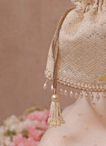 Amyra Ivory Embroidered PotliShop Jashn