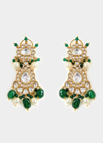 Vivinia by Vidhi Mehra Kundan And Green Bead Bridal Necklace SetFabilicious Fashion