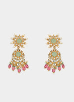Vivinia by Vidhi Mehra Kundan Green And Pink Beaded Bridal Choker SetFabilicious Fashion