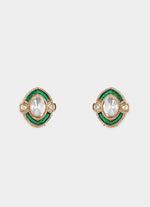 Vivinia by Vidhi Mehra Kundan Green And White Choker Necklace SetFabilicious Fashion