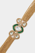 Vivinia by Vidhi Mehra Kundan Green And White Choker Necklace SetFabilicious Fashion