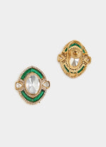 Vivinia by Vidhi Mehra Kundan Green And White Choker Necklace SetFabilicious Fashion