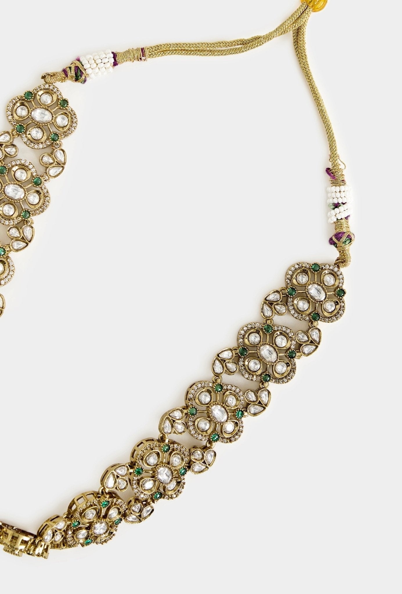 Vivinia by Vidhi Mehra Kundan Polki Floral Choker NecklaceFabilicious Fashion